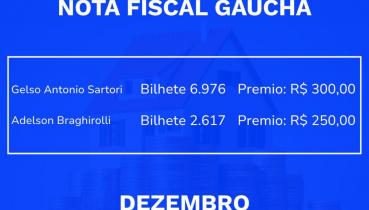 Ganhadores Nota Fiscal Gacha Dezembro 2025