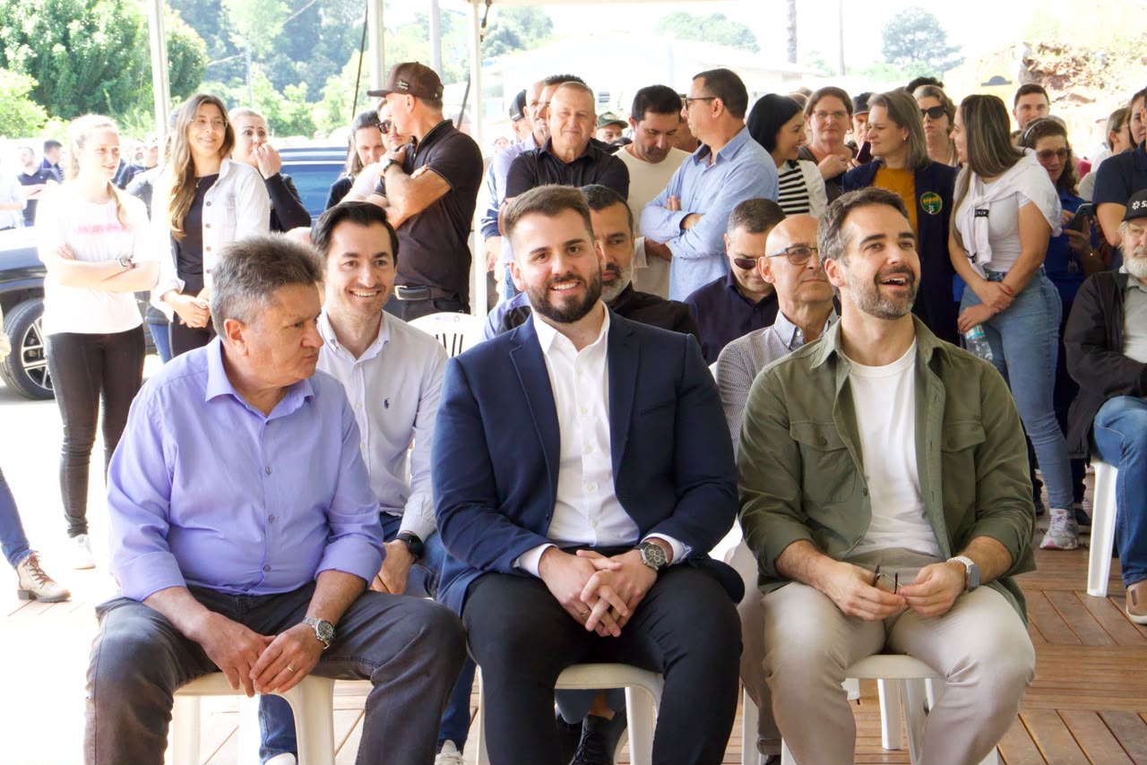 Maximiliano de Almeida recebe governador Eduardo Leite para ato de início das obras da ERS-126